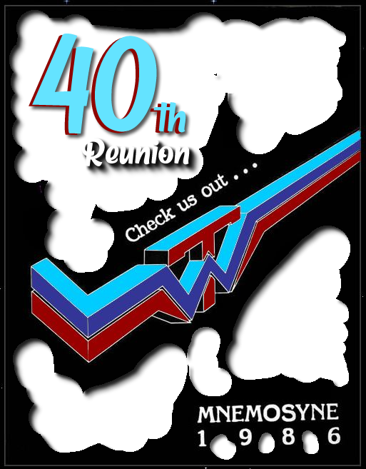 The cover of the Woodham HS 1986 yearbook and an annoucement for the 40th Reunion.